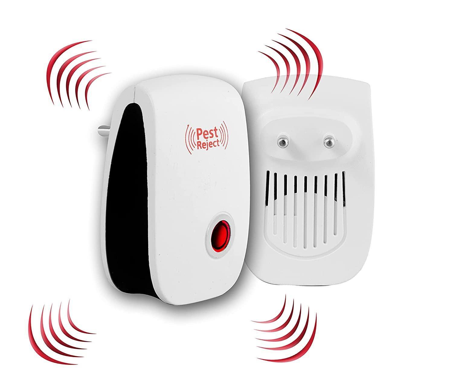 🛡️ PEST REJECT – Ultrasonic Pest Repeller (White)