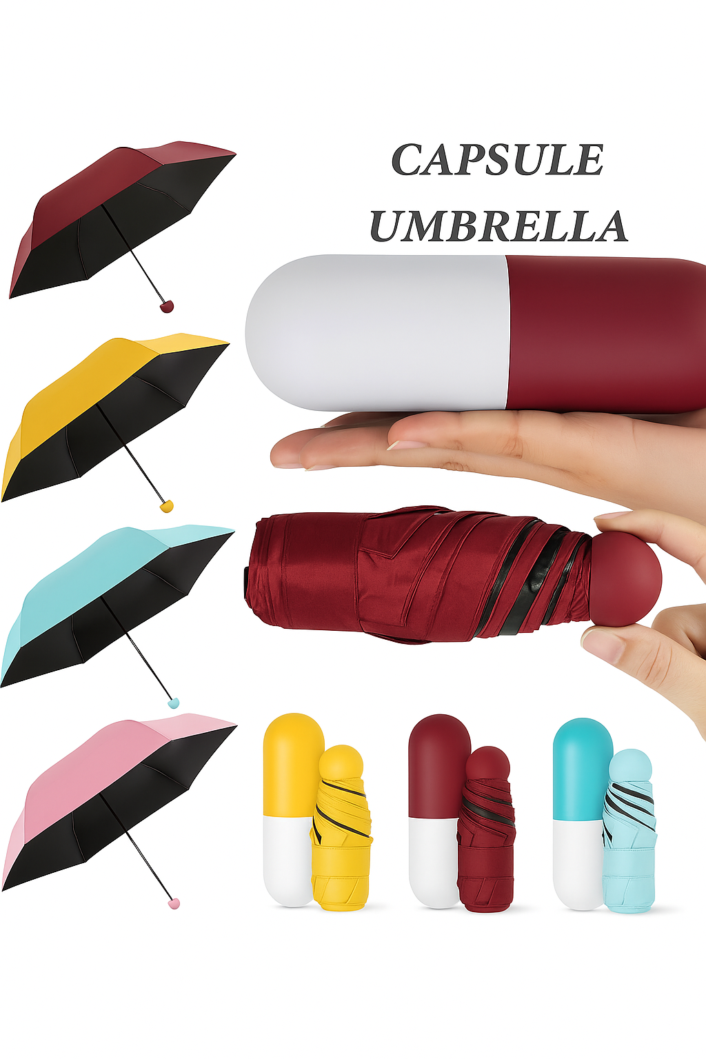 🌟 Mini Capsule Folding Umbrella