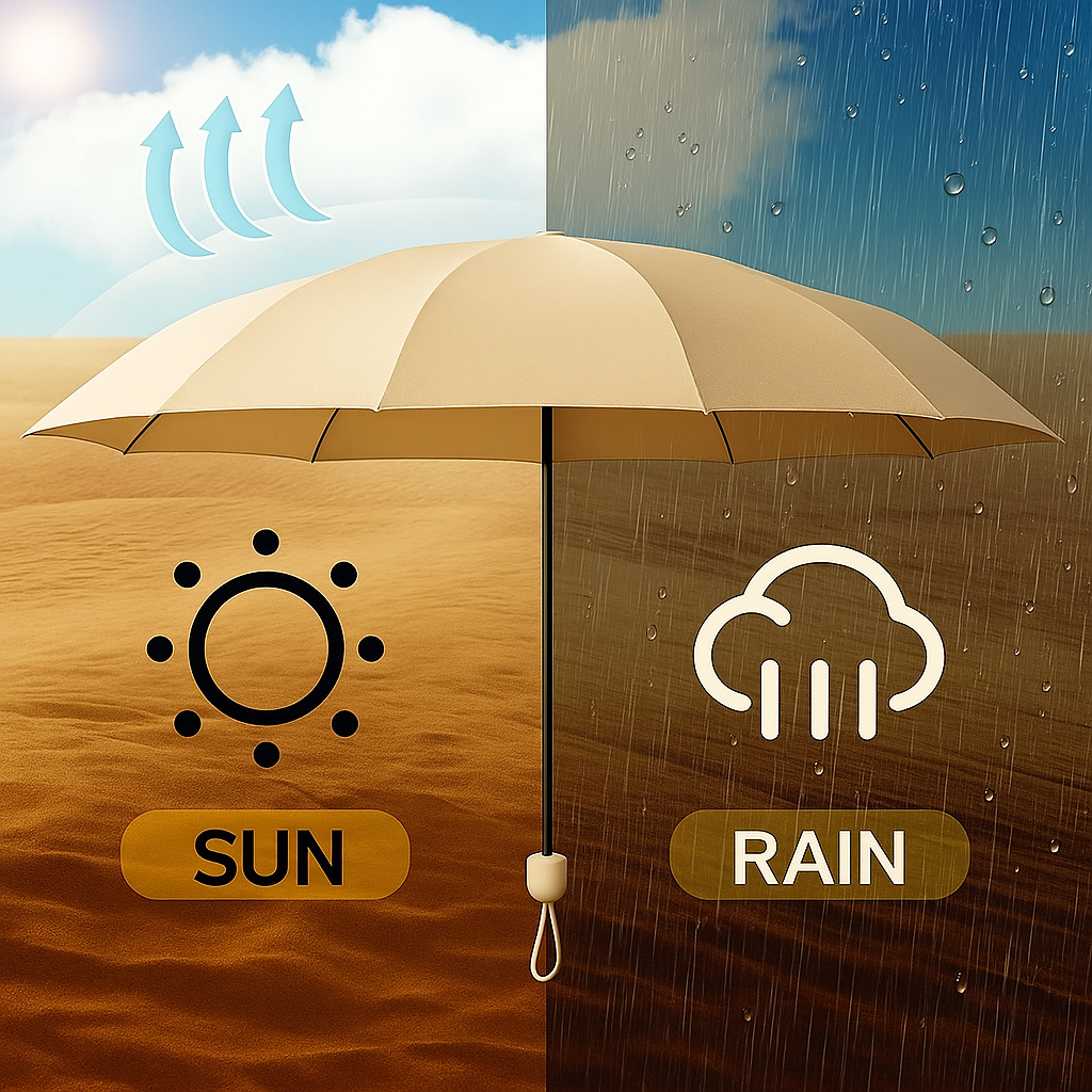 🌂💼 Mini Capsule Folding Umbrella with Waterproof Case – UV & Rain Protection | Compact Travel Size | Stylish & Lightweight