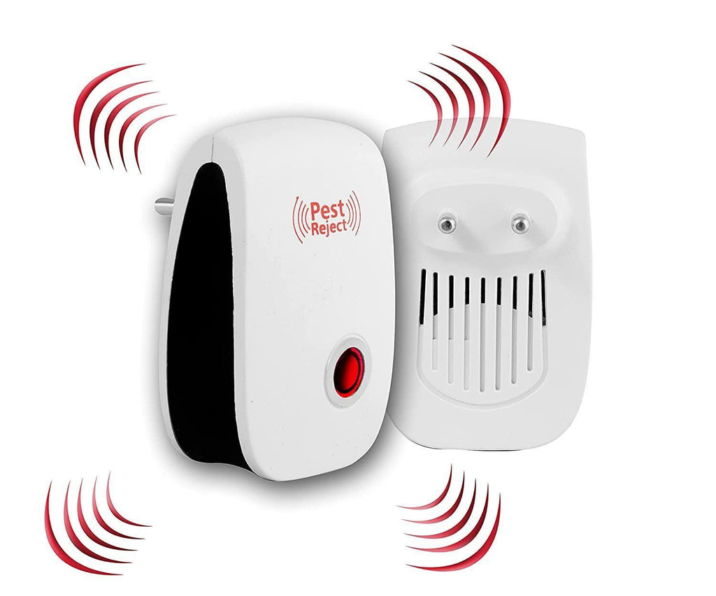 🛡️ PEST REJECT – Ultrasonic Pest Repeller (White)