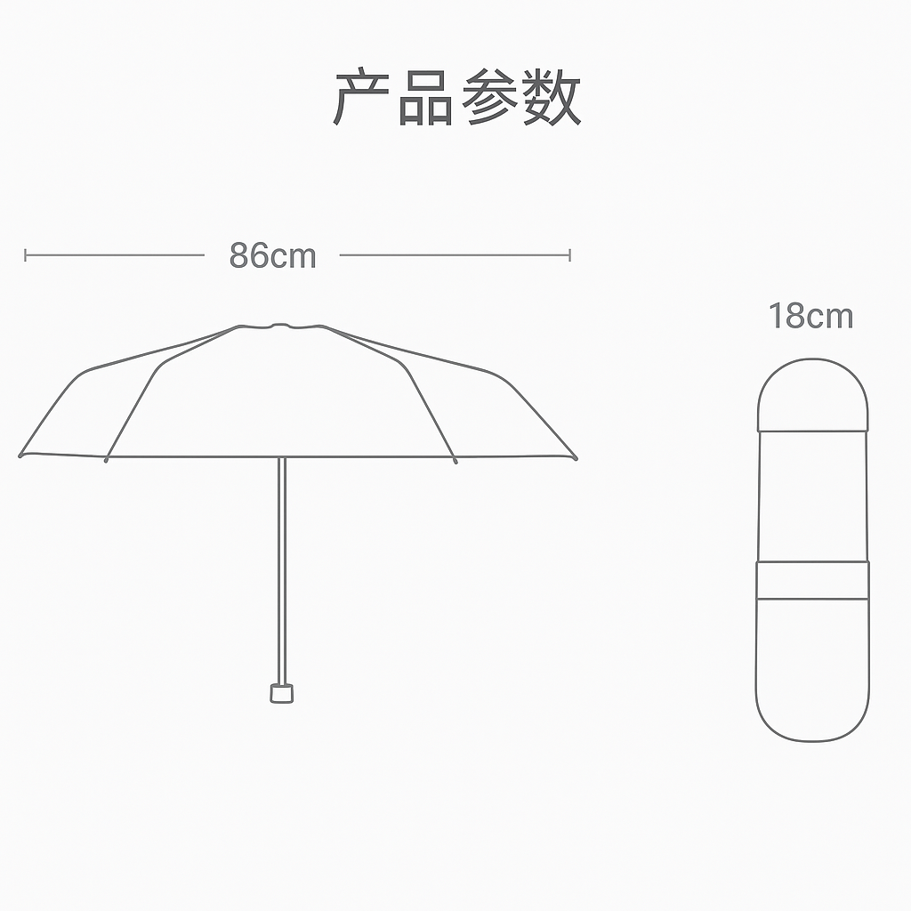 🌟 Mini Capsule Folding Umbrella